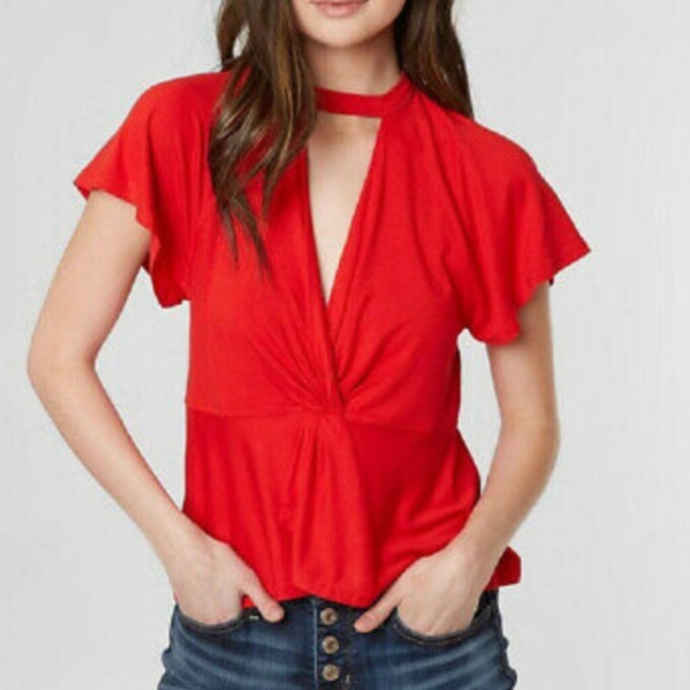 Free People Just A Twist Top Blouse